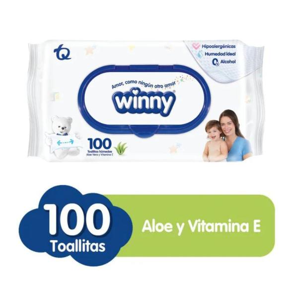 Toallas Humedas Winny Aloe Y Vitamina E X 100 Und